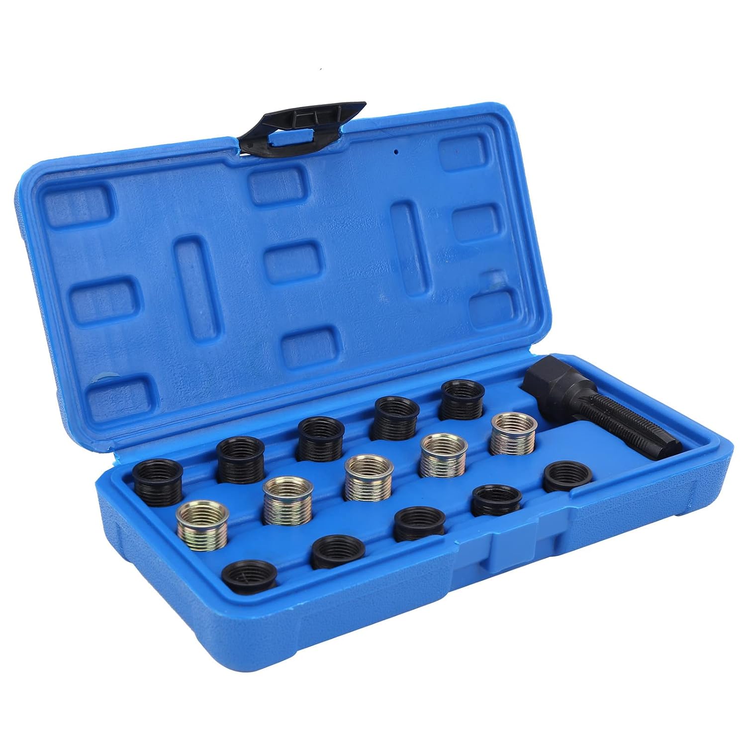M14X1.25 Spark Plug Thread Repair Tool, Carbon Steel Rethread Kit, Portable Tap Plug Repair Set, High Durability