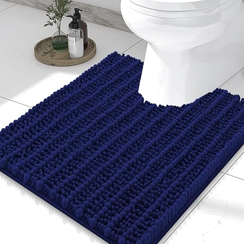 Miniatura 157 de Smiry Alfombras de Baño 24 x 16 pulgadas, Tapetes de Baño de Chenilla Extra Suaves y Absorbentes, Respaldo de Goma Antideslizante, Lavable a Azul