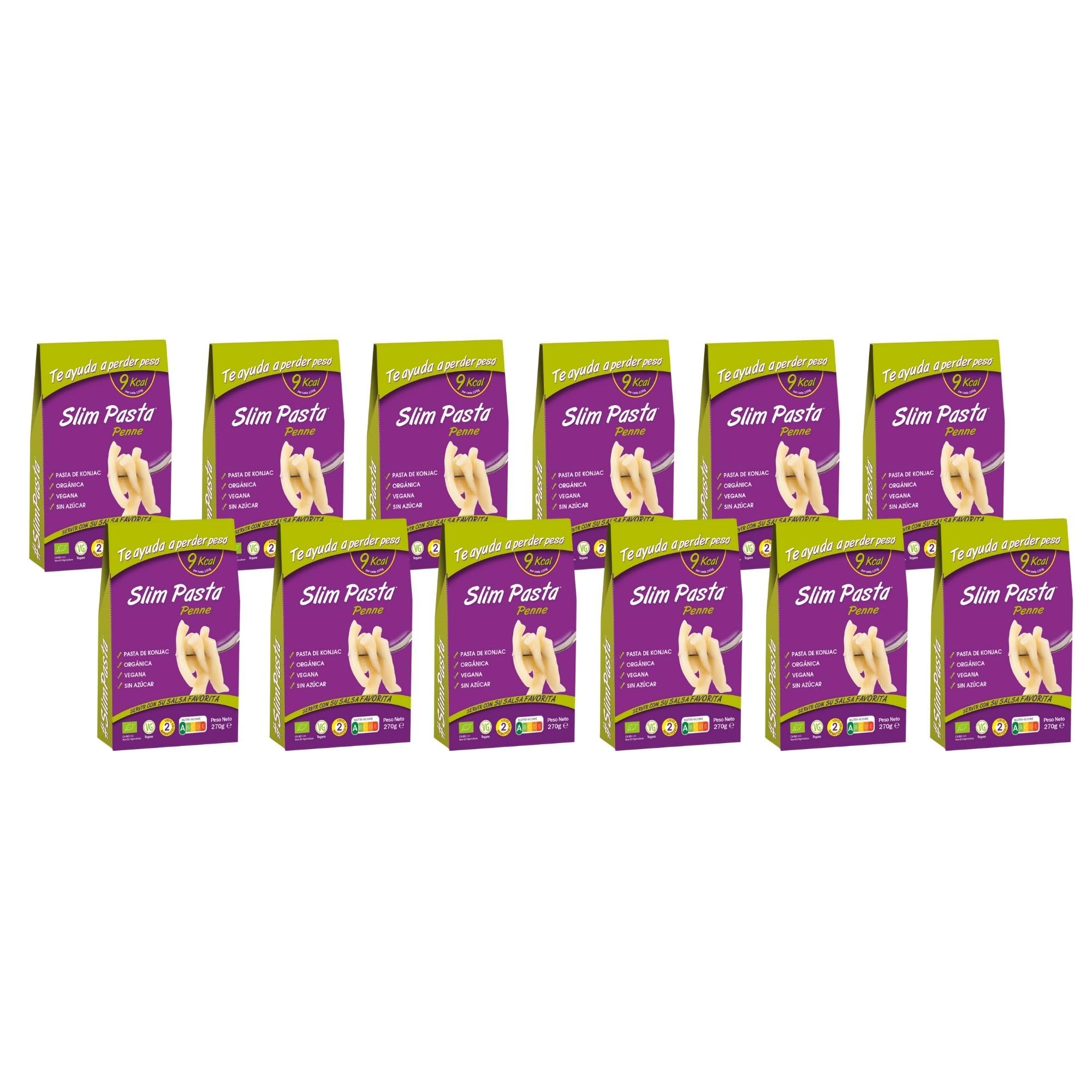 Slim Pasta - Pennes de Konjac - 270 g - Sin Calorías ni Carbohidratos - Ideal para Dietas Keto y Low Carb - Aptos para Veganos - Elaborados con Agua Purificada, Fibra de Avena y Harina de Konjac — view 9