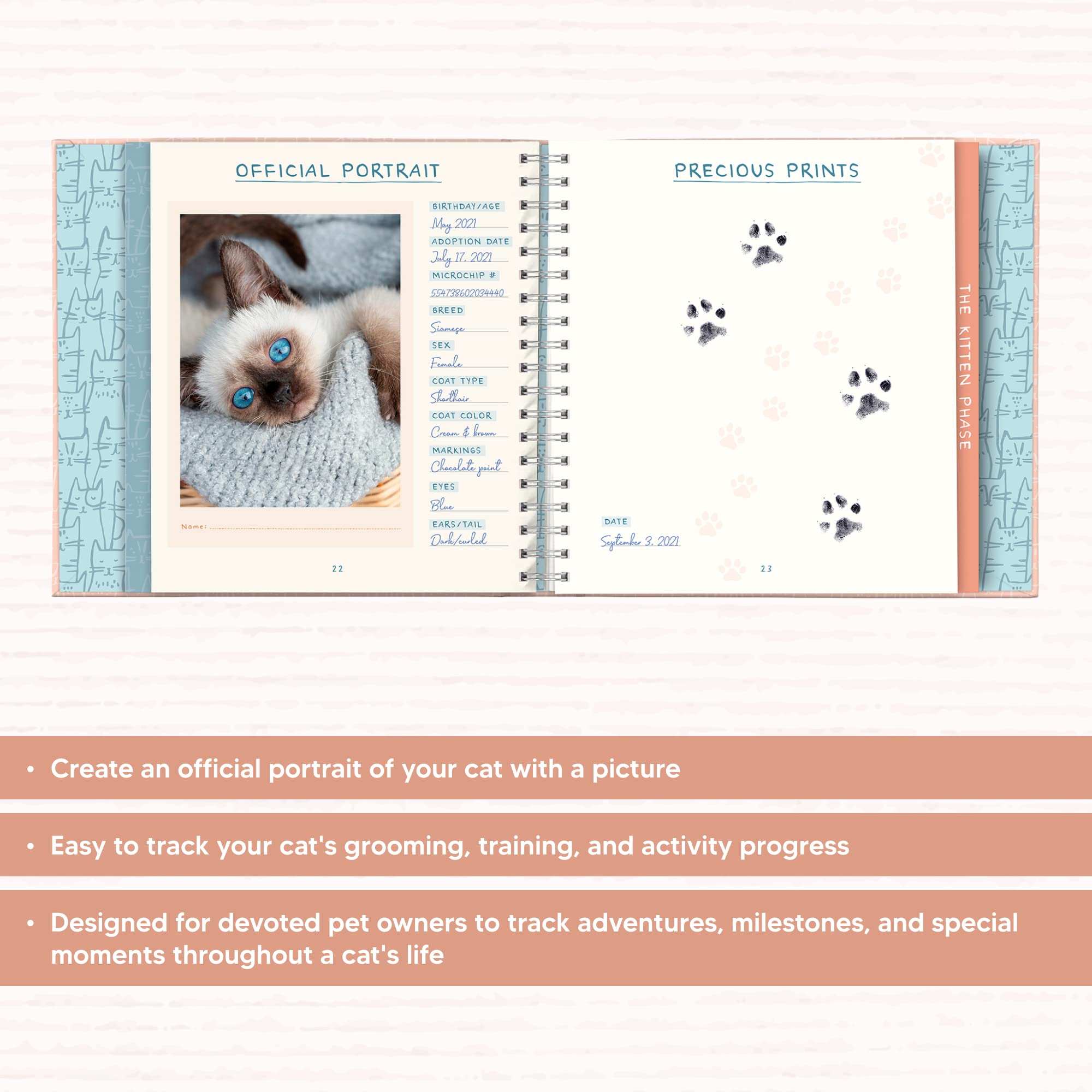 Amazon.com : Studio Oh! It's a Cat! Guided Pet Journal – 104 Pages