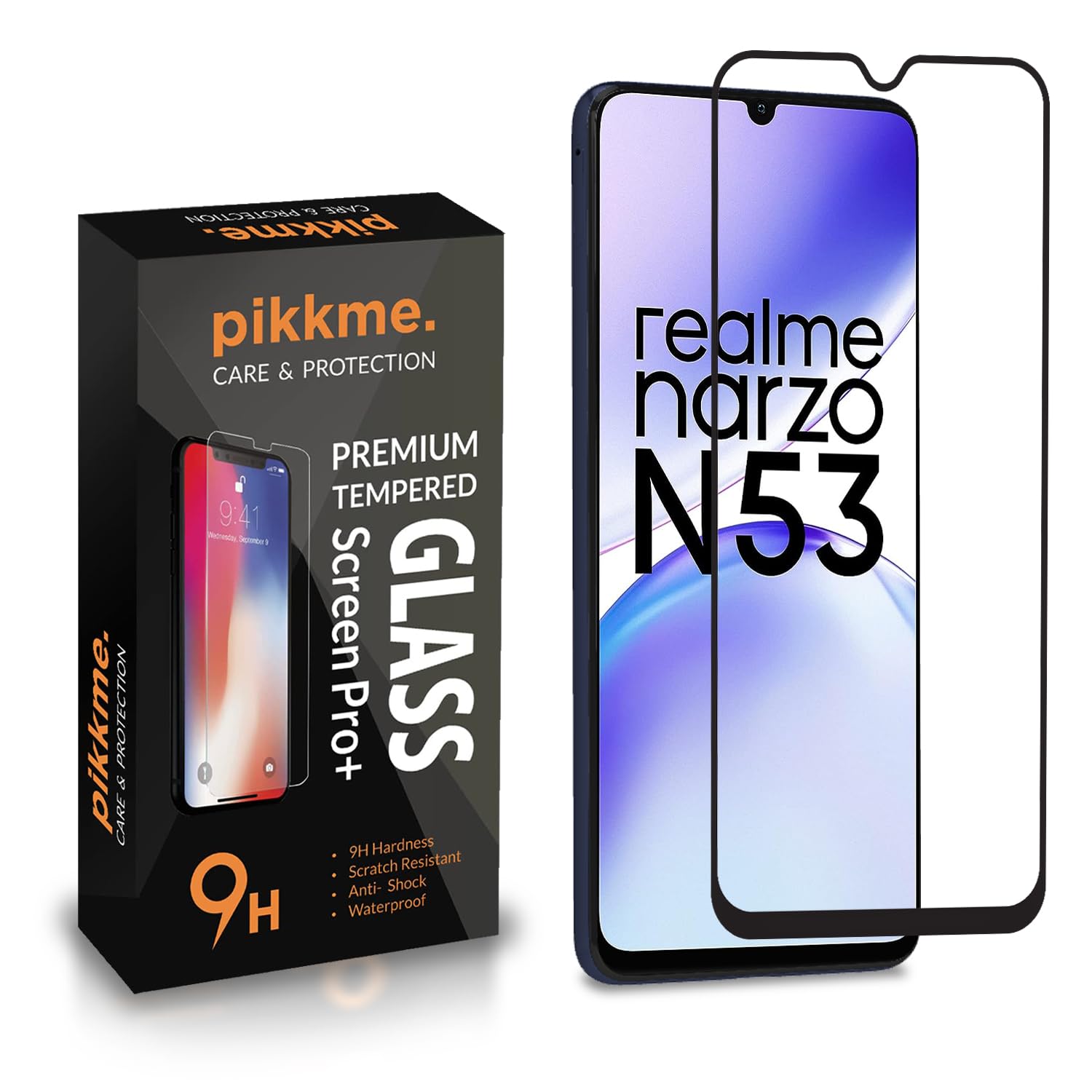 Pikkme Tempered Glass Screen Protector for Realme Narzo N53 / Realme C53 Edge to Edge Coverage with Easy Installation kit (B0CK8GS6G4) Amazon Price History, Amazon Price Tracker