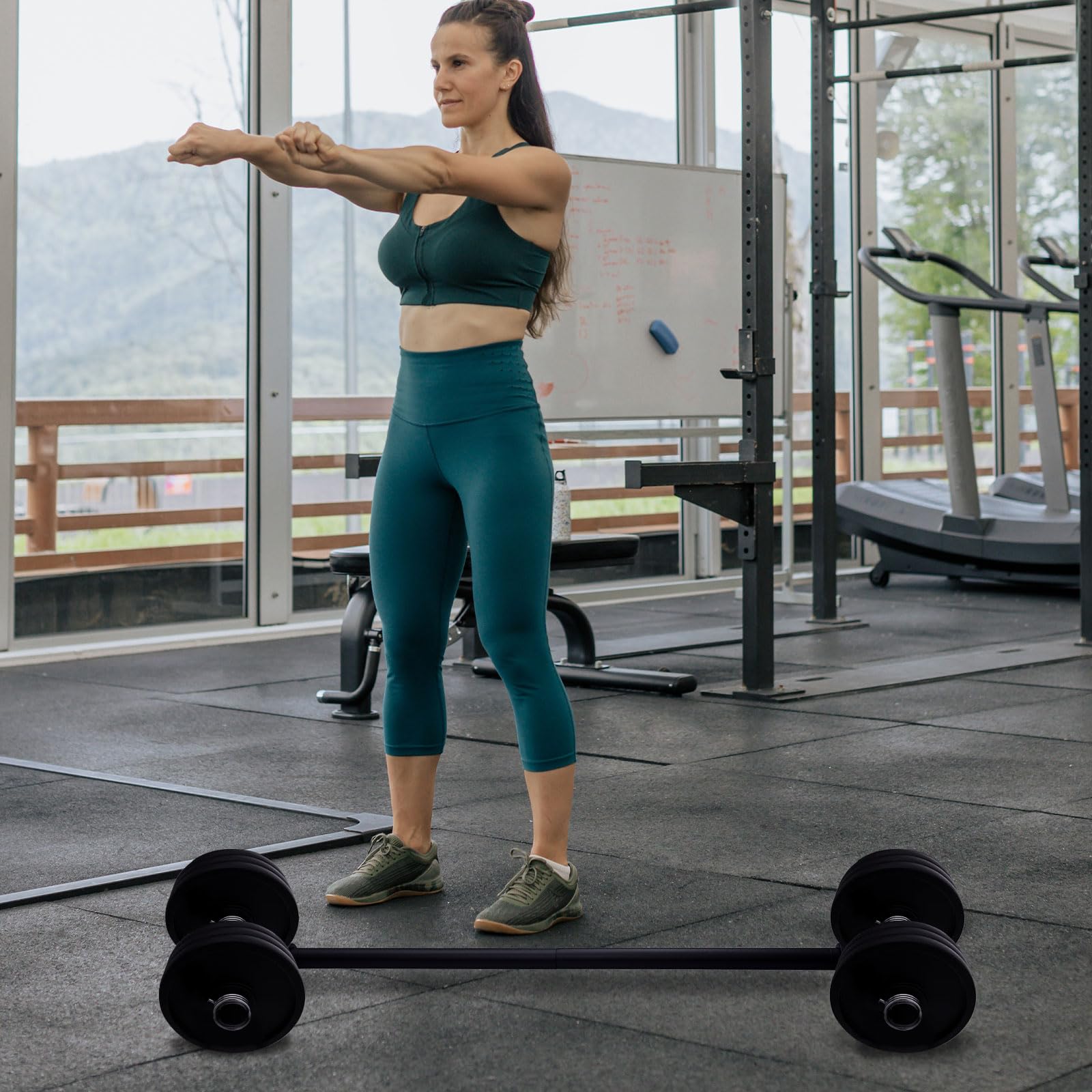 Dumbbell Bar Dumbbell To Barbell Converter Set - Transform Weights For ...