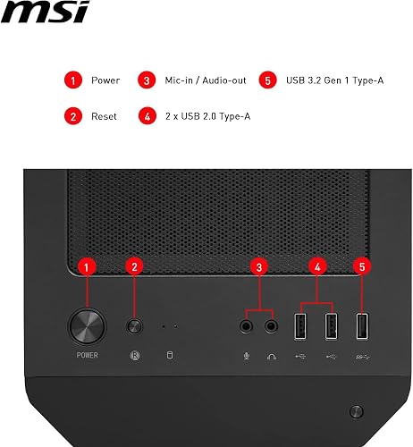 MSI MAG Forge M100A Boîtier PC Gaming Micro-ATX - 4
