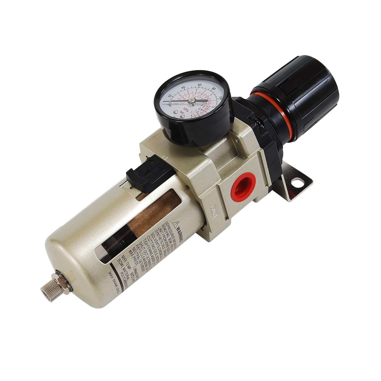 Primefit FR1203G Combo de regulador de filtro de aire de 1/2 pulgada con manómetro