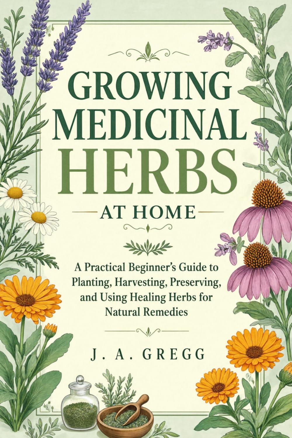 Growing Medicinal Herbs at Home: A Practical Beginner's Guide to Planting, Harvesting, Preserving, and Using Healing Herbs for Natural Remedies