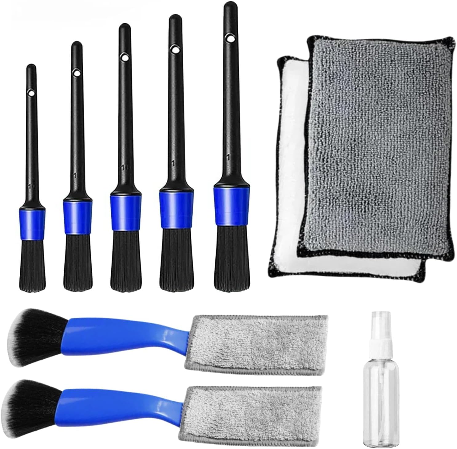 10Pcs Car Detailing Brush Set, Car Detailing Kit,Car Dashboard Cleaning Soft Brush, Suitable for Cleaning Internal Brush Panels, Vents, Leather, and Computers.