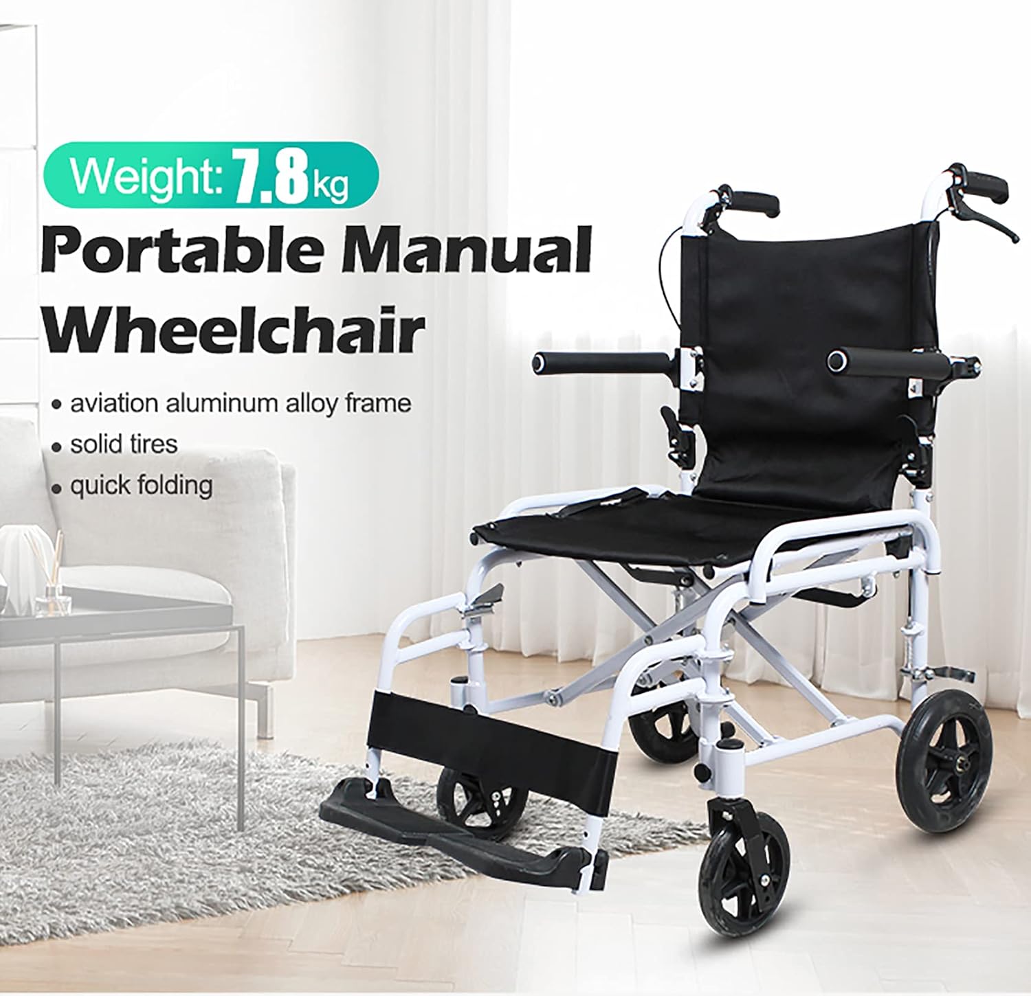 上等な ファッション折りたたみ式トラベル車椅子全地形 軽量折りたたみ式手動自走式アルミニウム合金車椅子クイックリリースホイール Rachelbaptista Com Br