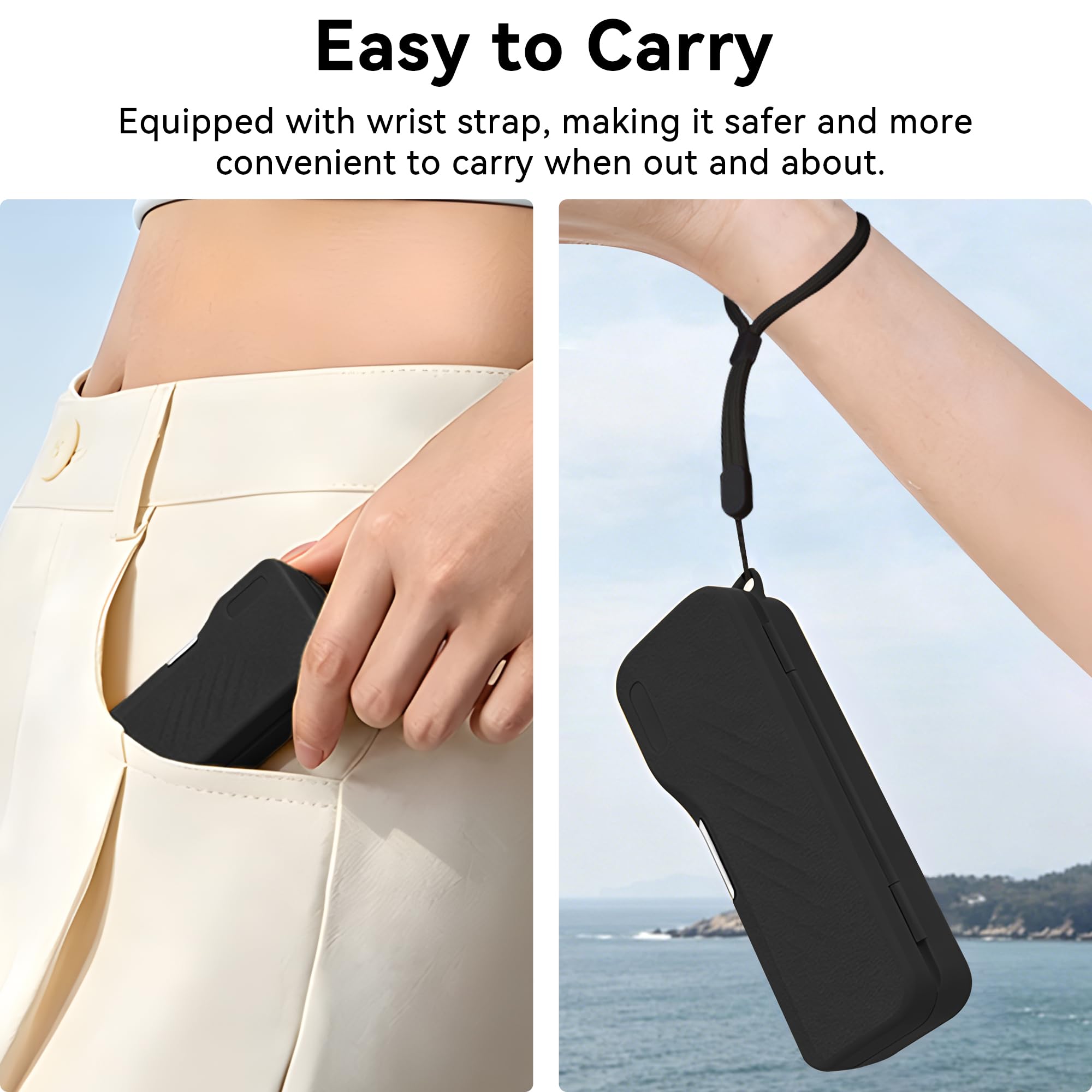 Pocket 4 Pokrowiec Ochronny - Przenośny Twardy Pokrowiec do Przechowywania Pełna Ochrona dla DJI Osmo Pocket 4/Pocket 3 Akcesoriów z 3 Filtrami Magnetycznymi i 2 Gniazdami na Karty Pamięci
