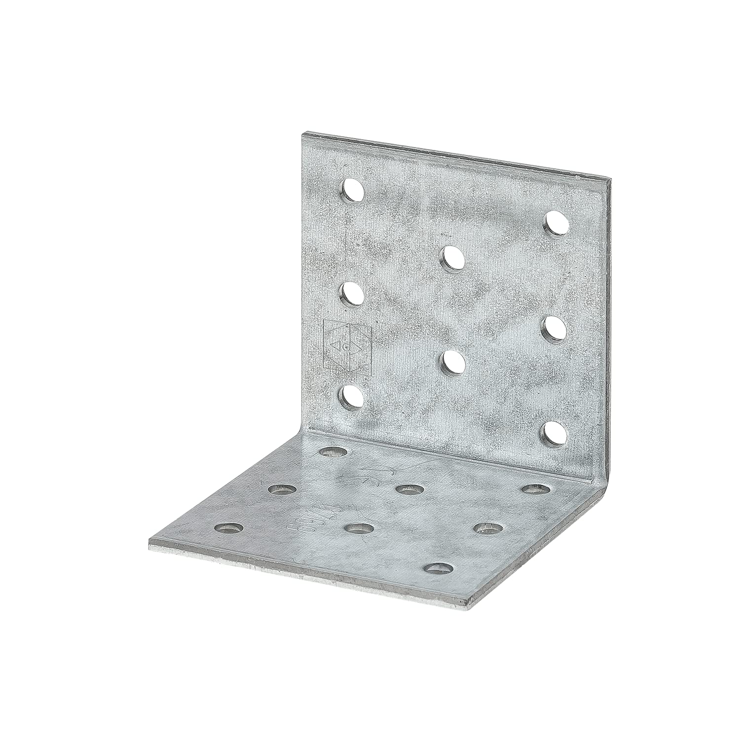 siwitec - Escuadra perforada (100 unidades, 80 x 80 x 80 mm, galvanizado sendzimir, conectores de madera con protección contra la corrosión, ángulo de hierro angular, ángulo de 90 grados, perforado