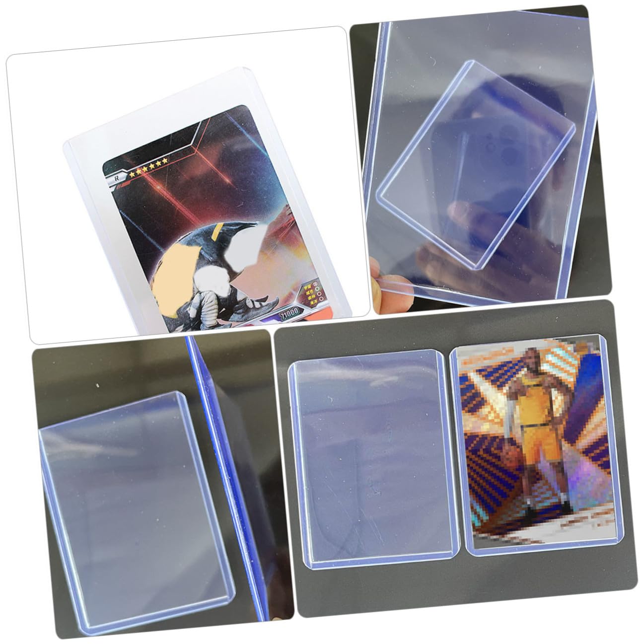 100stücke Transparente Schutzhüllen für Spielkarten aus Hochwertigem Pvc-material Kratzfest Wiederverwendbar für Sammelkarten