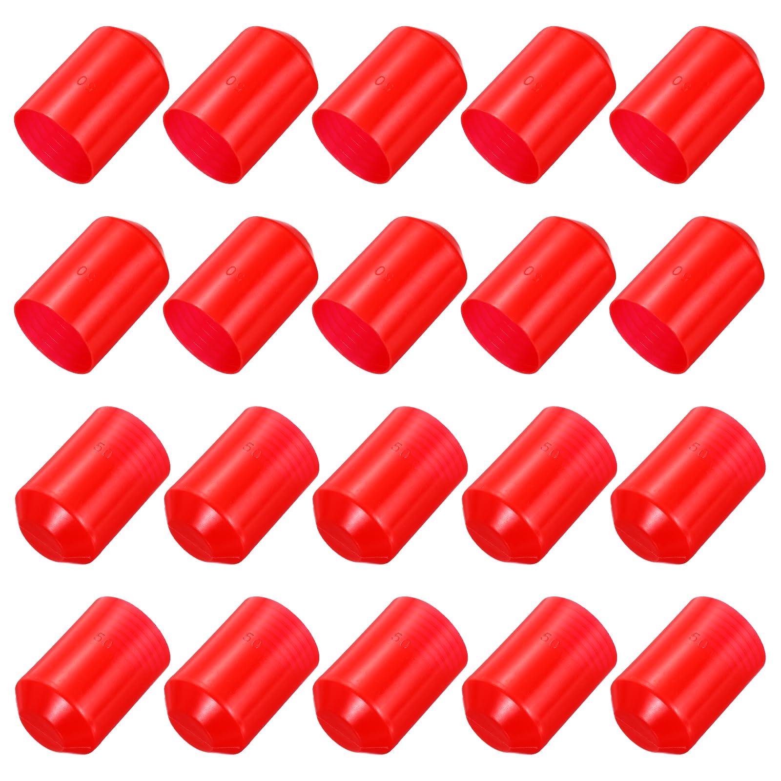 QUARKZMAN 50pz Tappo Termorestringente 50mm ID x 75mm l Rapporto 2:1 Guaina Termorestringente Impermeabile per Cavi Elettrici, Rosso