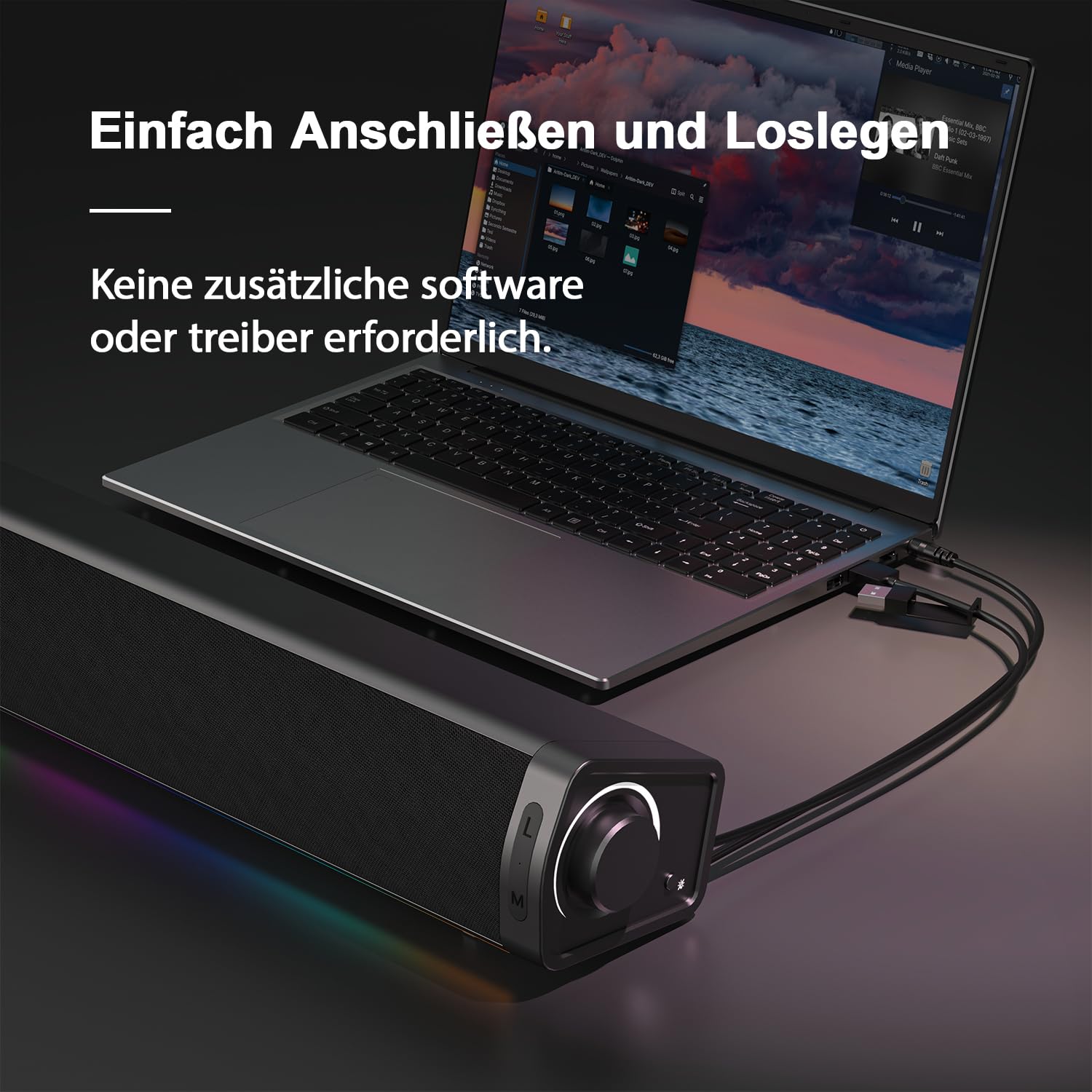 ZETIY PC Lautsprecher,USB-betrieben Computer Lautsprecher