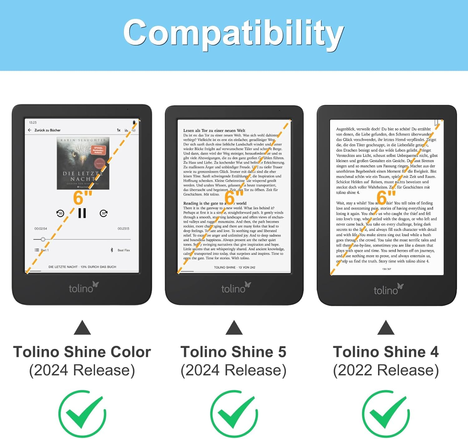 FINTIE, Etui Slimshell do 6" Kobo Clara Colour (2024) /Clara BW (2024) /2E (2022) - super cienka, lekka, luksusowa obudowa z premium skóry PU z funkcją automatycznego uśpienia/budzenia (gwiaździste