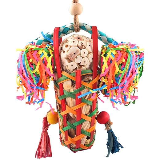 KATUMO Bird Toys Parakeet Toy Cockatiel Shredding Toys Conure Foraging Sola Toys for Conure Cockatiel Parakeet Lovebird Small to Medium Birds