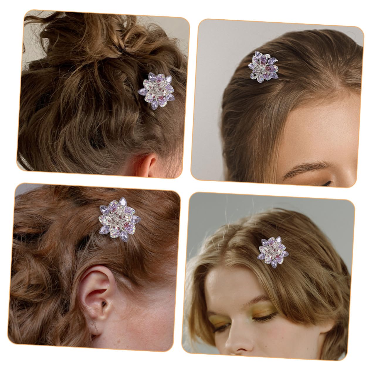 VICASKY 8 Pezzi Mollette Fermagli Piccoli per Sottili Clip per Donne Resistenti e Riutilizzabili per Acconciature e Speciali Confezione