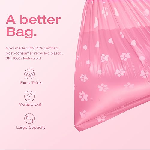 Miniatura 2 de 120 bolsas para excrementos de perro con dispensador, a prueba de fugas, extragruesas y fuertes, bolsas de basura para mascotas para pasear perros,