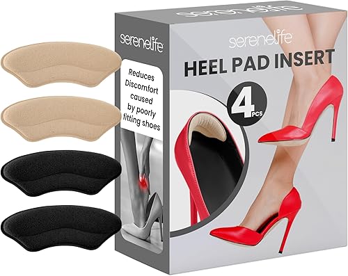 Serenelife Almohadillas para el talón, 2 pares de inserciones de zapatos para botas de hombre y mujer, tacones altos y tenis - Llena el espacio