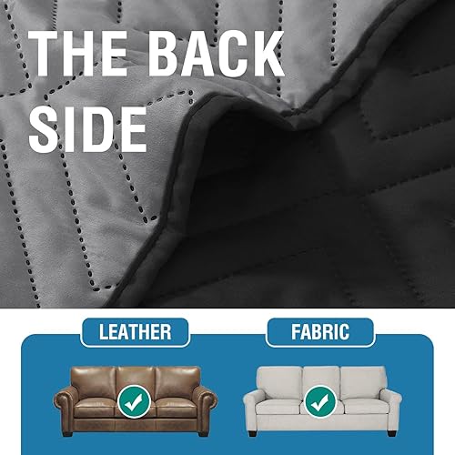 Miniatura 5 de H.VERSAILTEX Fundas para reposabrazos de sofá resistentes al agua, soporte de brazo de sofá con control remoto, organizador de reposabrazos para