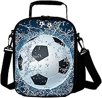 Vista 10 de Bolsa de almuerzo de fútbol con aislamiento térmico de 2019, impermeable, reutilizable, bolsa de comida portátil, bolsa de hielo para niños y niñas