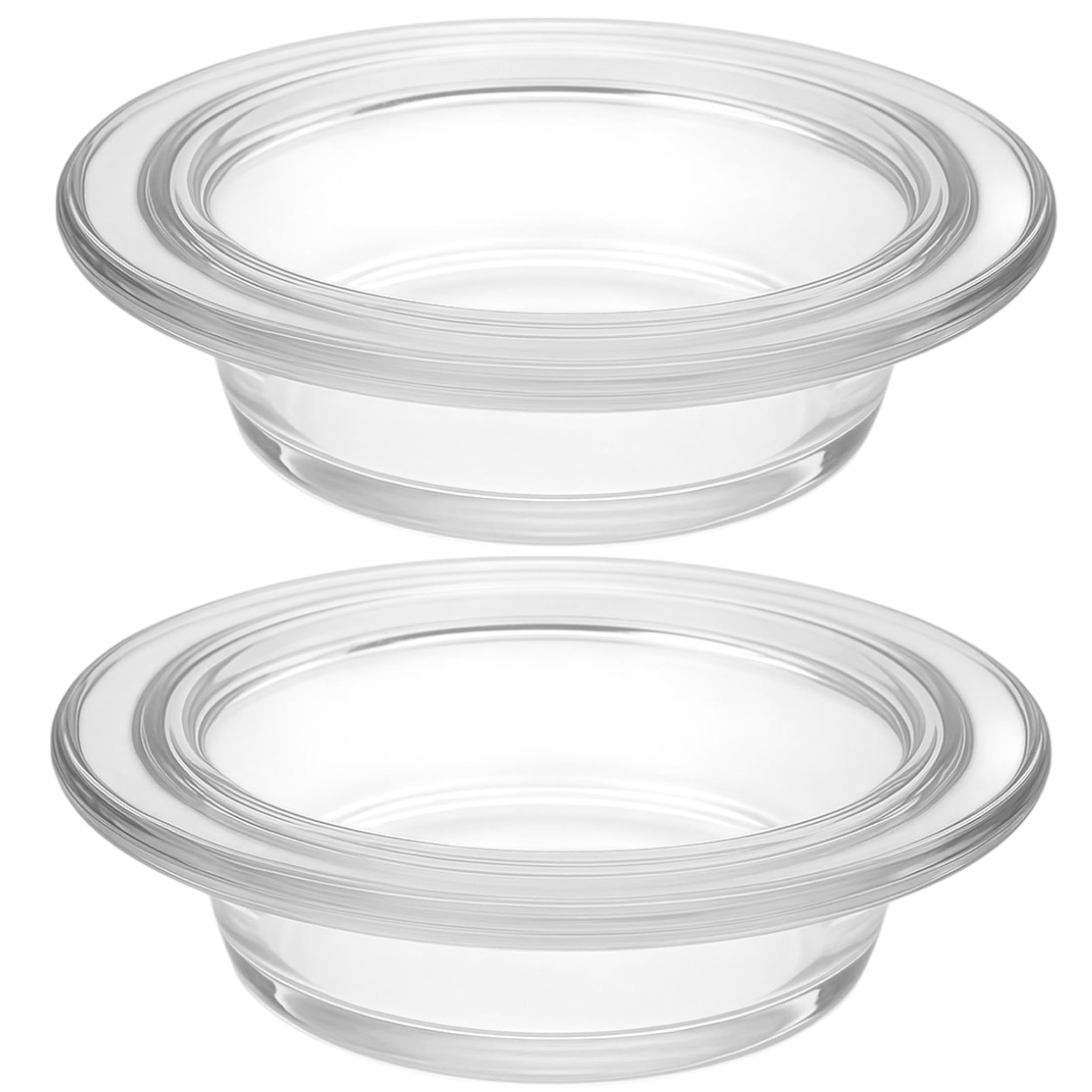 2Pcs 4.5 Inch/115mm Wax Warmer Replacement Dish, Glass Heating & Melting Plate for Electric Oil Tart Burner, Candle Melter Lamp Aromatherapy Tray Bowl , Diffuser Dishes for Home, Office, or Meditation