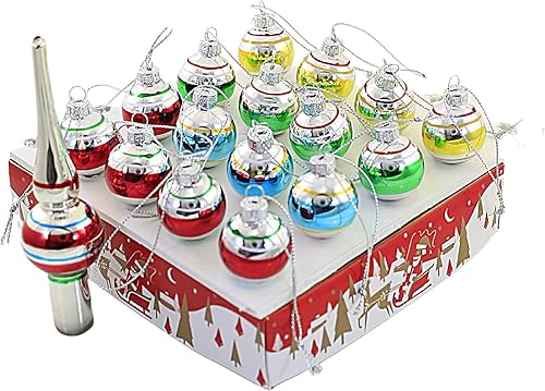 Miniatura 2 de Kurt Adler - Adornos en miniatura y árbol 16 unidades