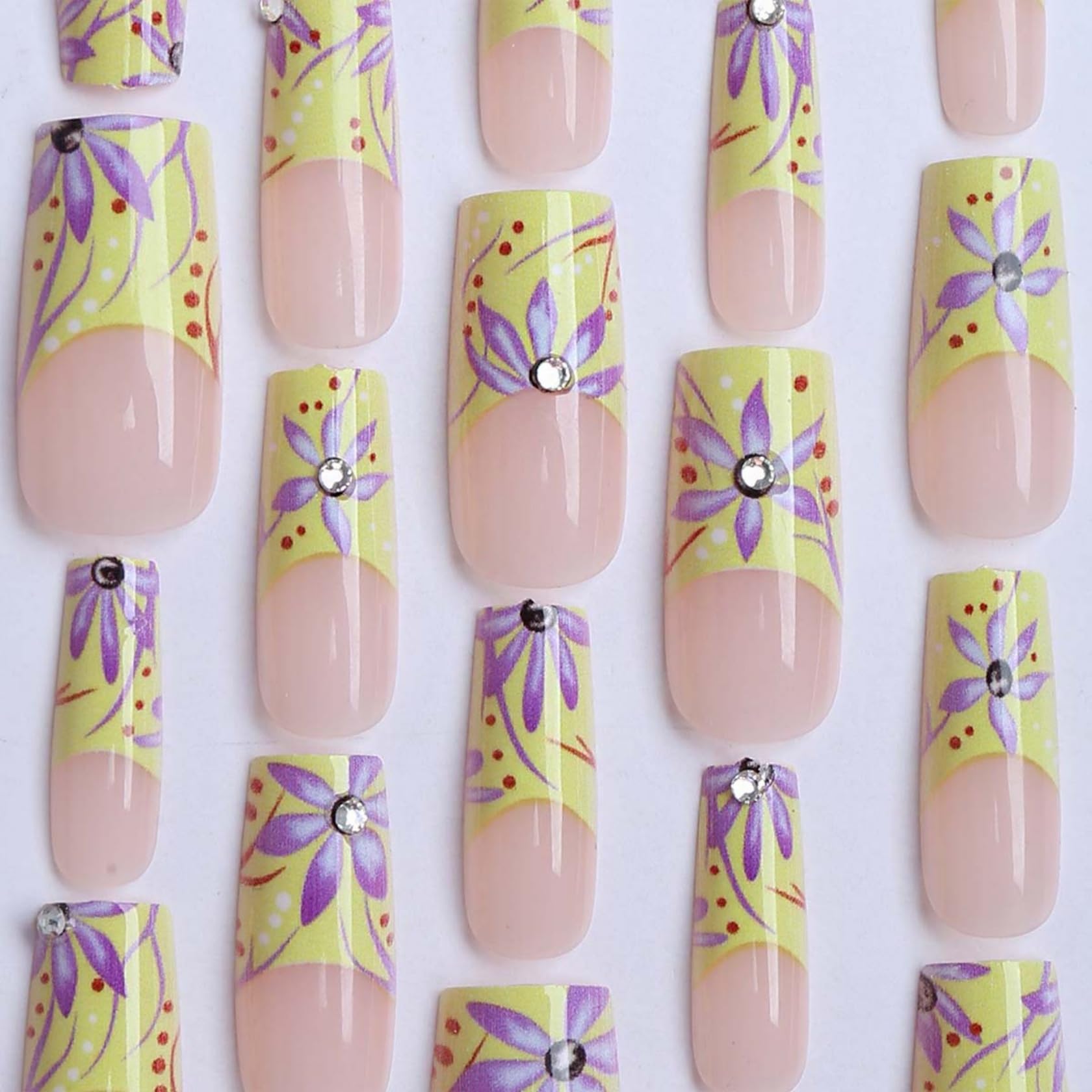 Künstliche Fingernägel Im Ombré-design Mit 3d-blumen Und Gold_voghion.com