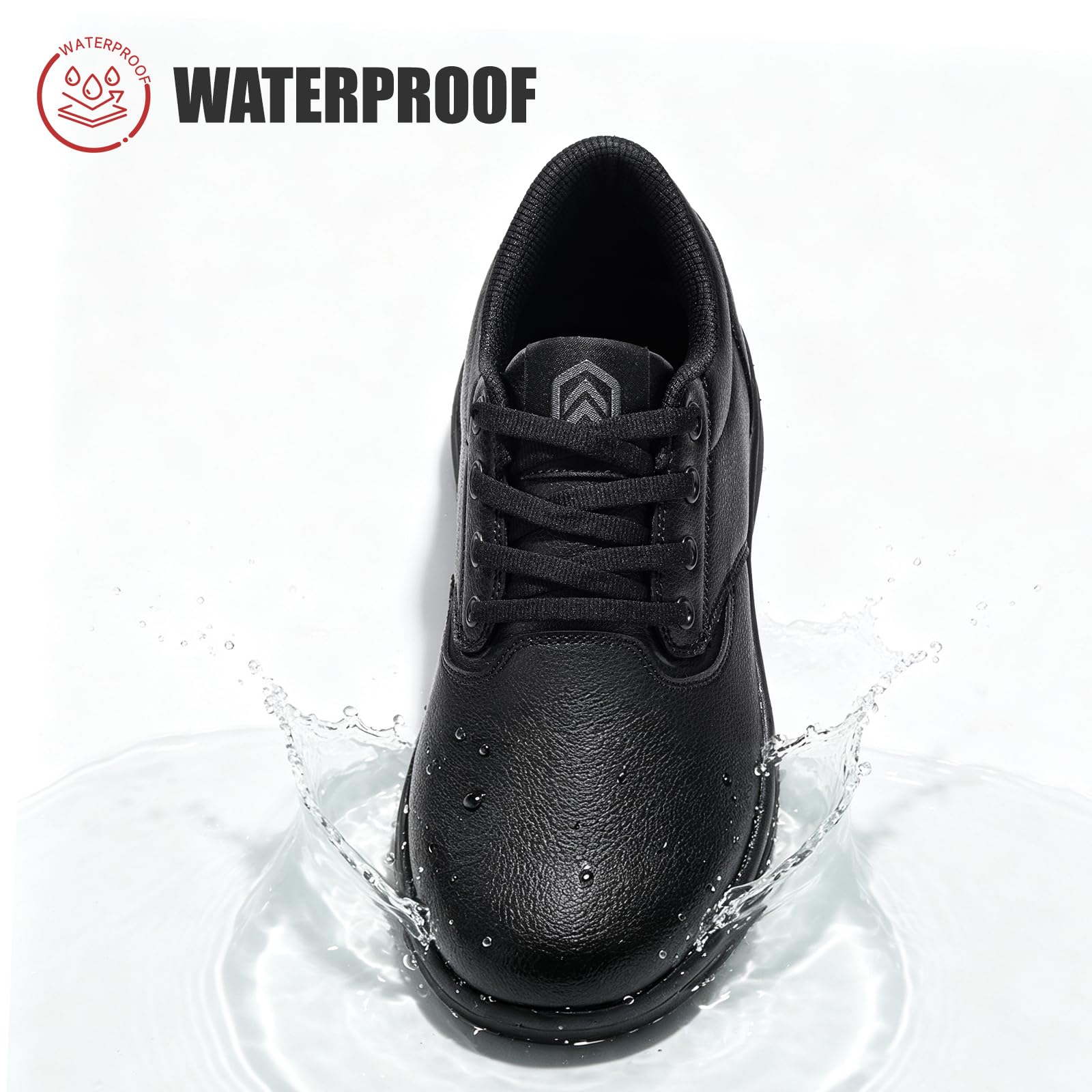 LARNMERN Zapatos de trabajo antideslizantes para hombre, impermeables, para
