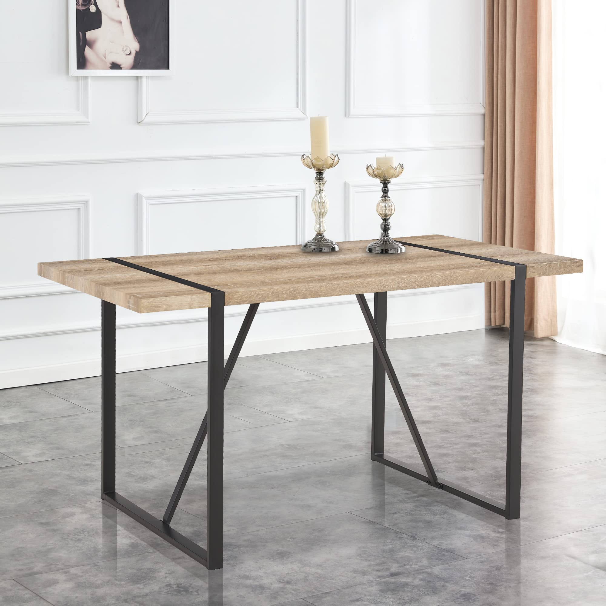 Amazon.com - MUUOKY 55'' Kitchen Table,Dinner Table for 4-6
