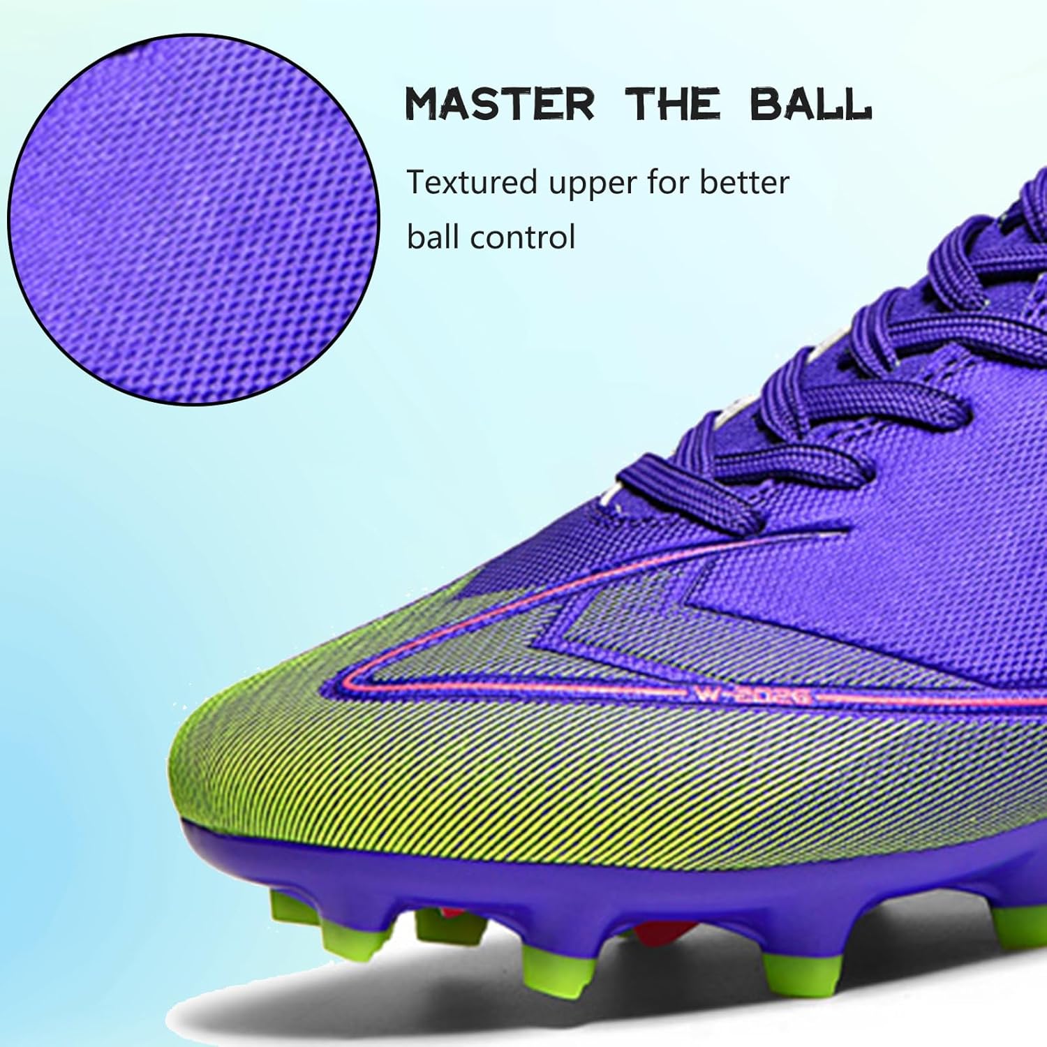 Mens Soccer Cleats Outdoor Professional Training Turf Football Boots Lightweight Breathable Youth Boys Athletic Training Sneakers for AG/FG