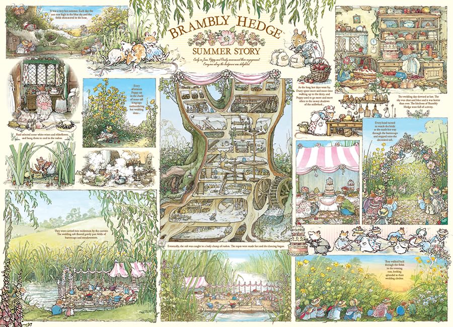 1000 Piece Jigsaw Puzzle - Brambly Hedge Summer Story - Poster Included