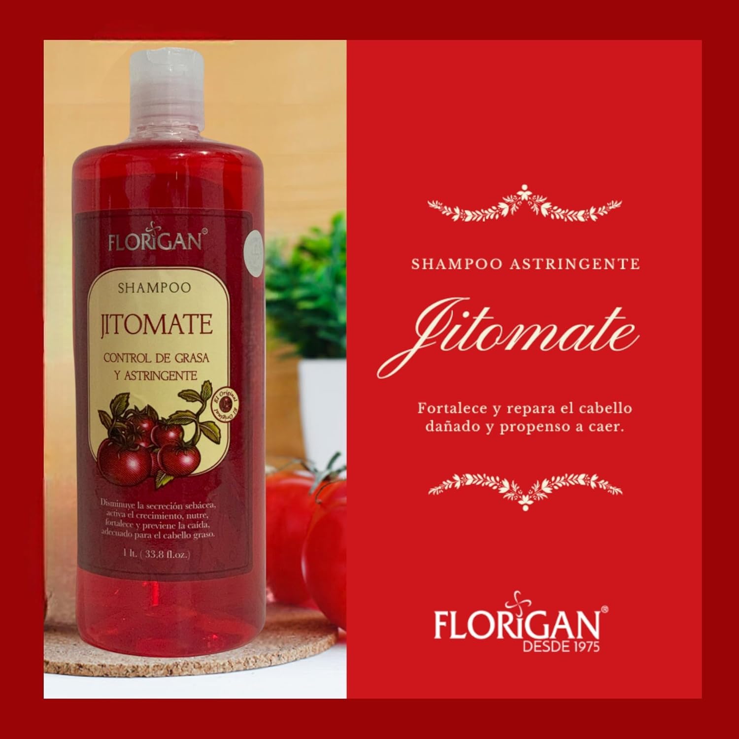 Florigan Astringent Shampoo Jitomate 1lt - Image 2