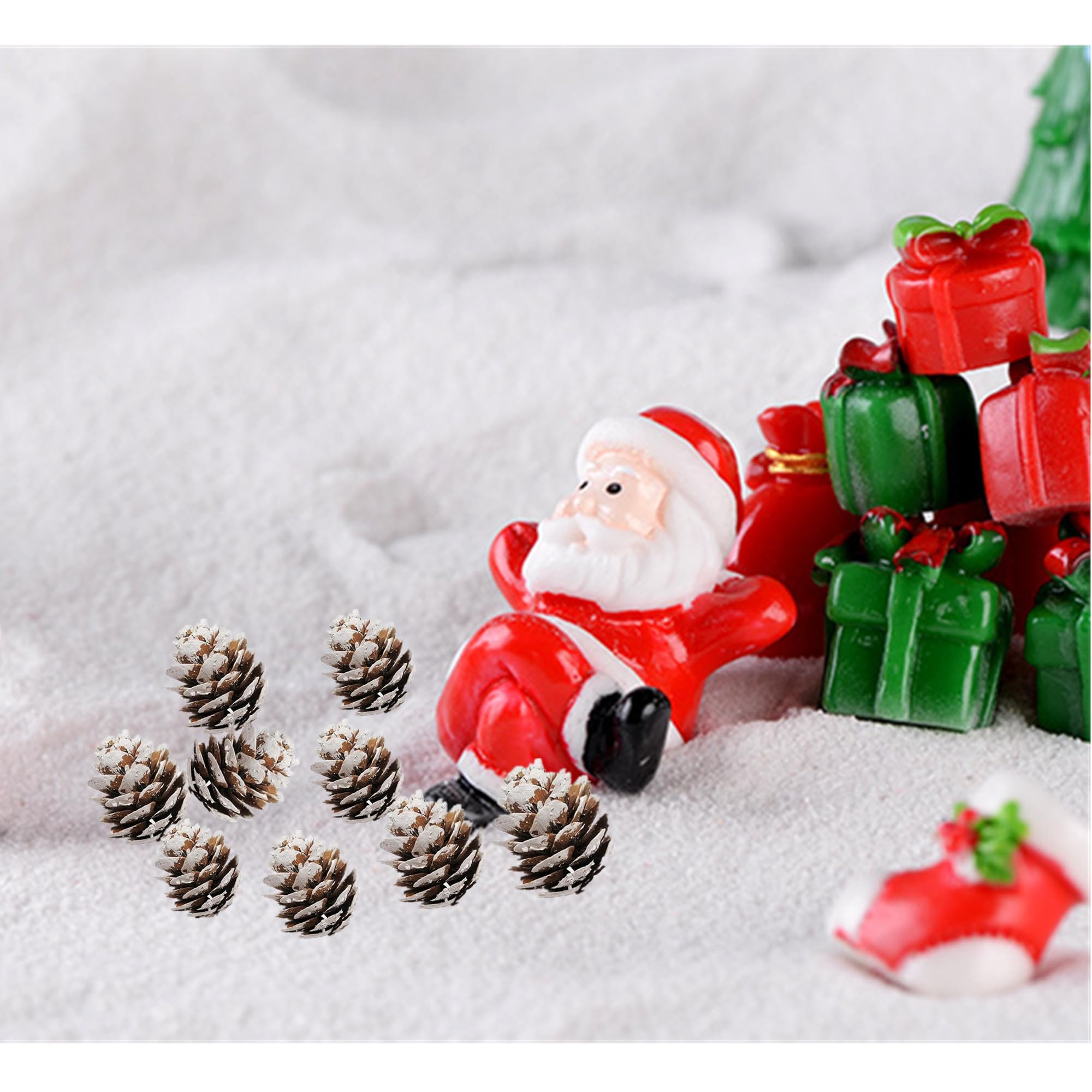 Amazon.co.jp: kfeity ミニスノーパインコーン バルク 200個 素朴な