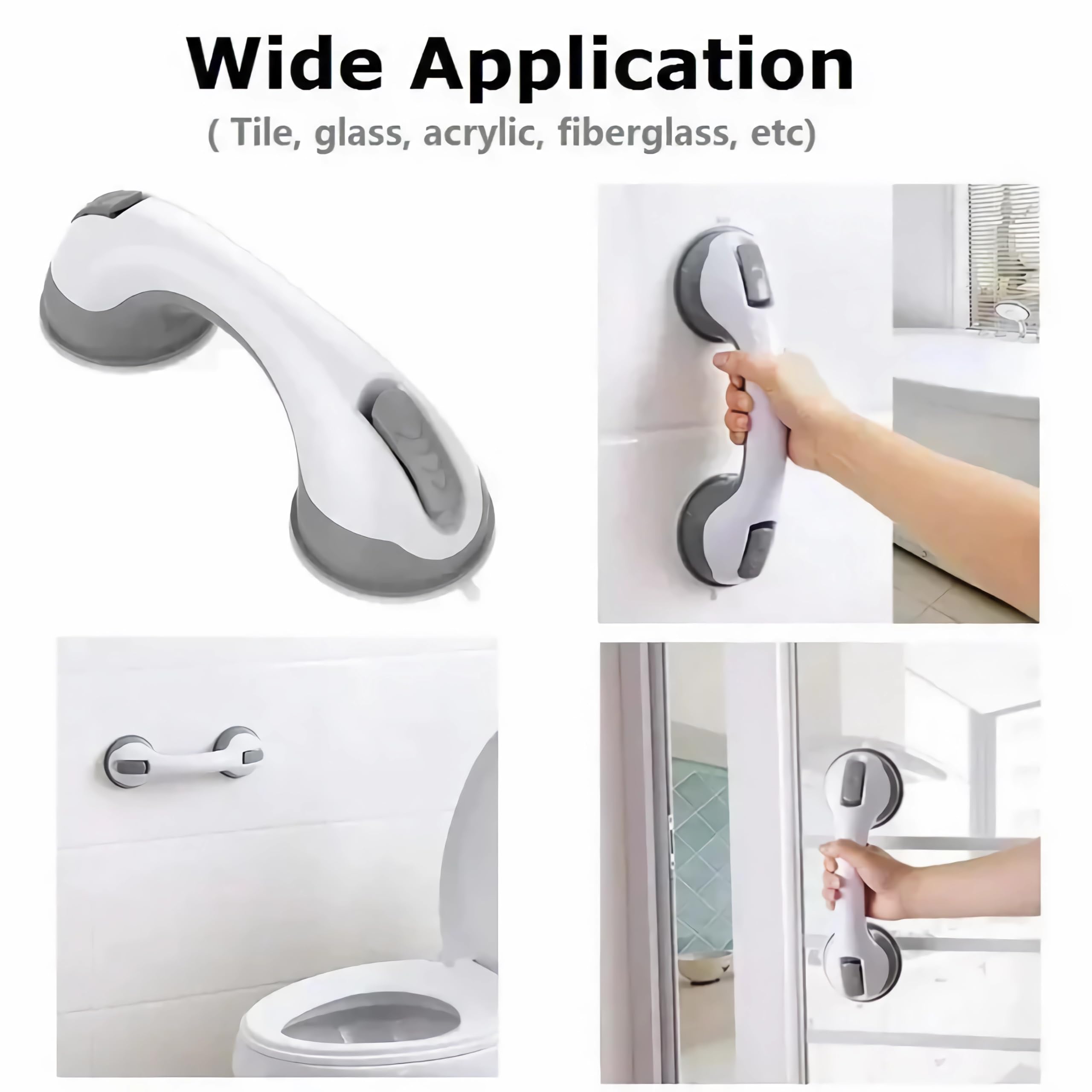 2 Pack Suction Grab Rails for Bathroom,Suction Grab Bar for Shower,Bath