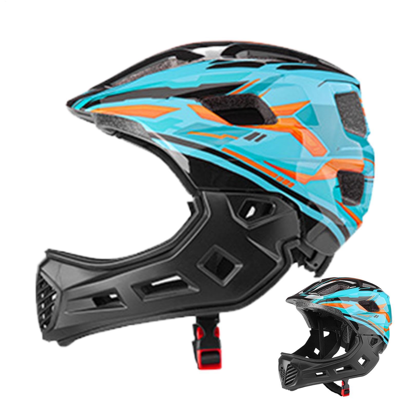Kids Full Face Bike Helmet, Full Face Protective Safety Helmet