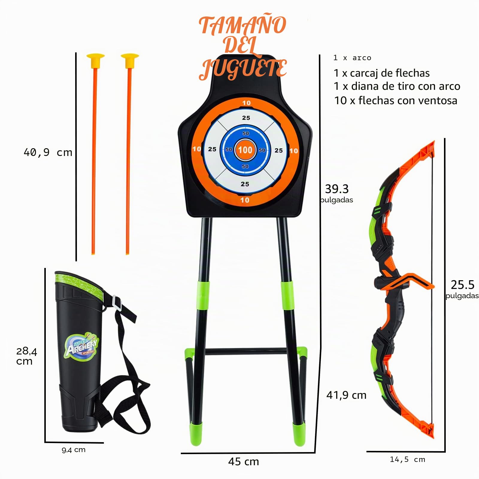 RedCrab Arco y Flecha para Niños con Luces LED, Juego de Juguetes de Arco y Flecha con 10 Ventosa Flechas, 1 Arco, 1 Estante de Flecha y Carcaj, Juego de Interiores y Exteriores para Niños