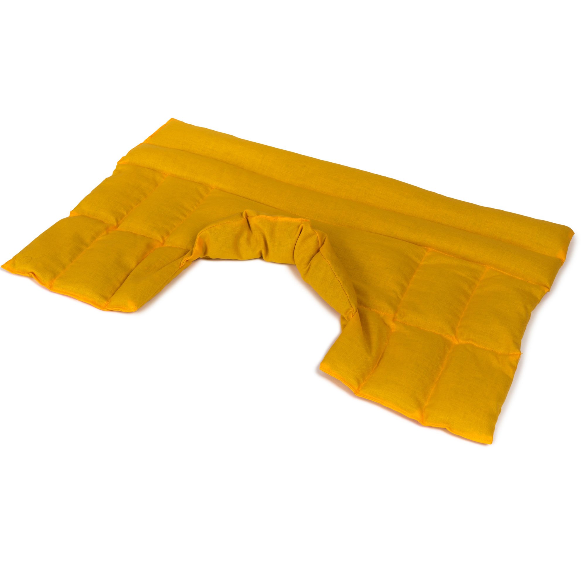 Bio-Dinkelkissen Schulter & Nackenkissen mit Kragen. Wärmekissen Körnerkissen Nackenwärmer für Mikrowelle und Backofen (mango, Bio-Dinkel)