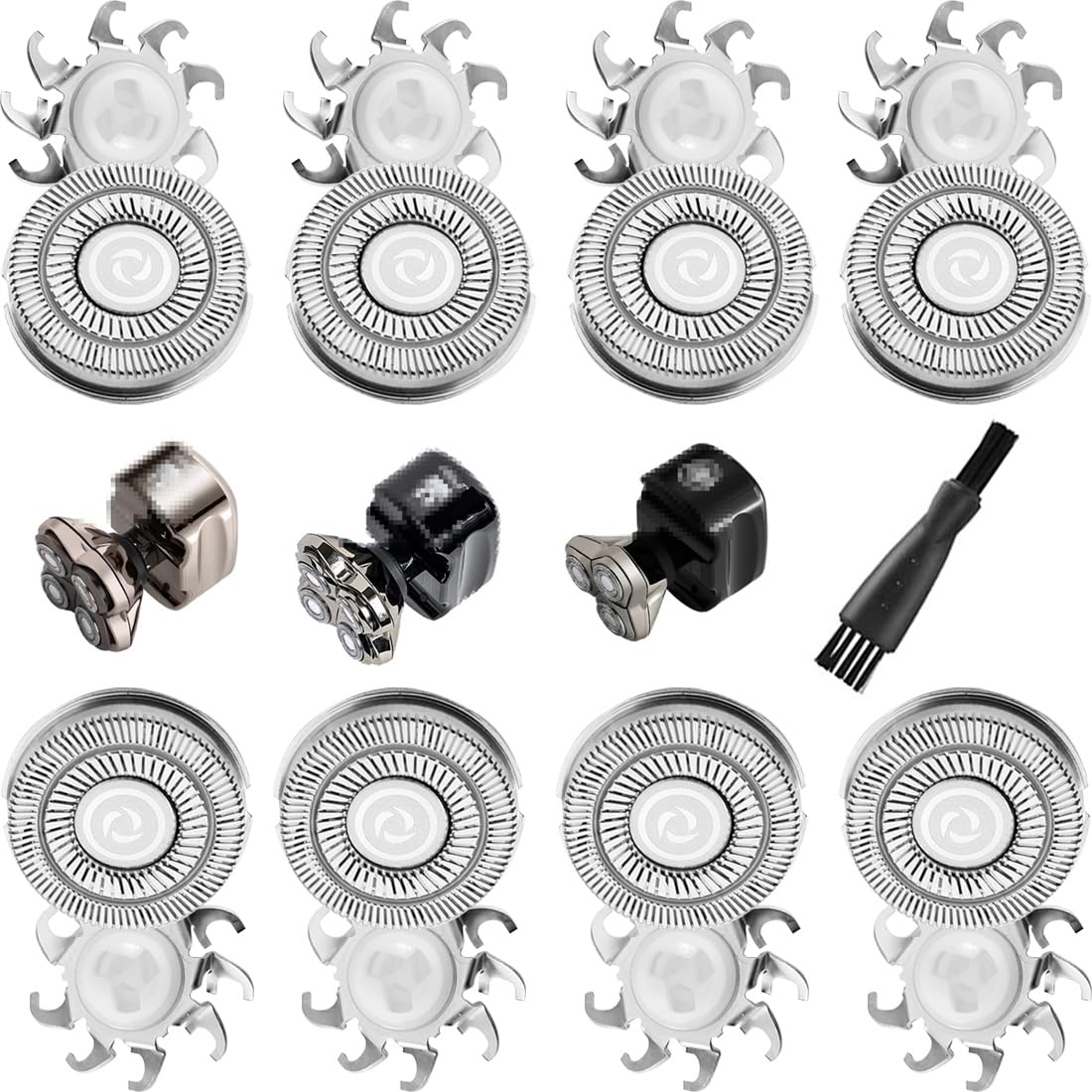 Double-Ring 8pcs Shaver Razor Blade for Pitbull Skull Shaver Replacement head shaver Heads Blades (8 PCS)