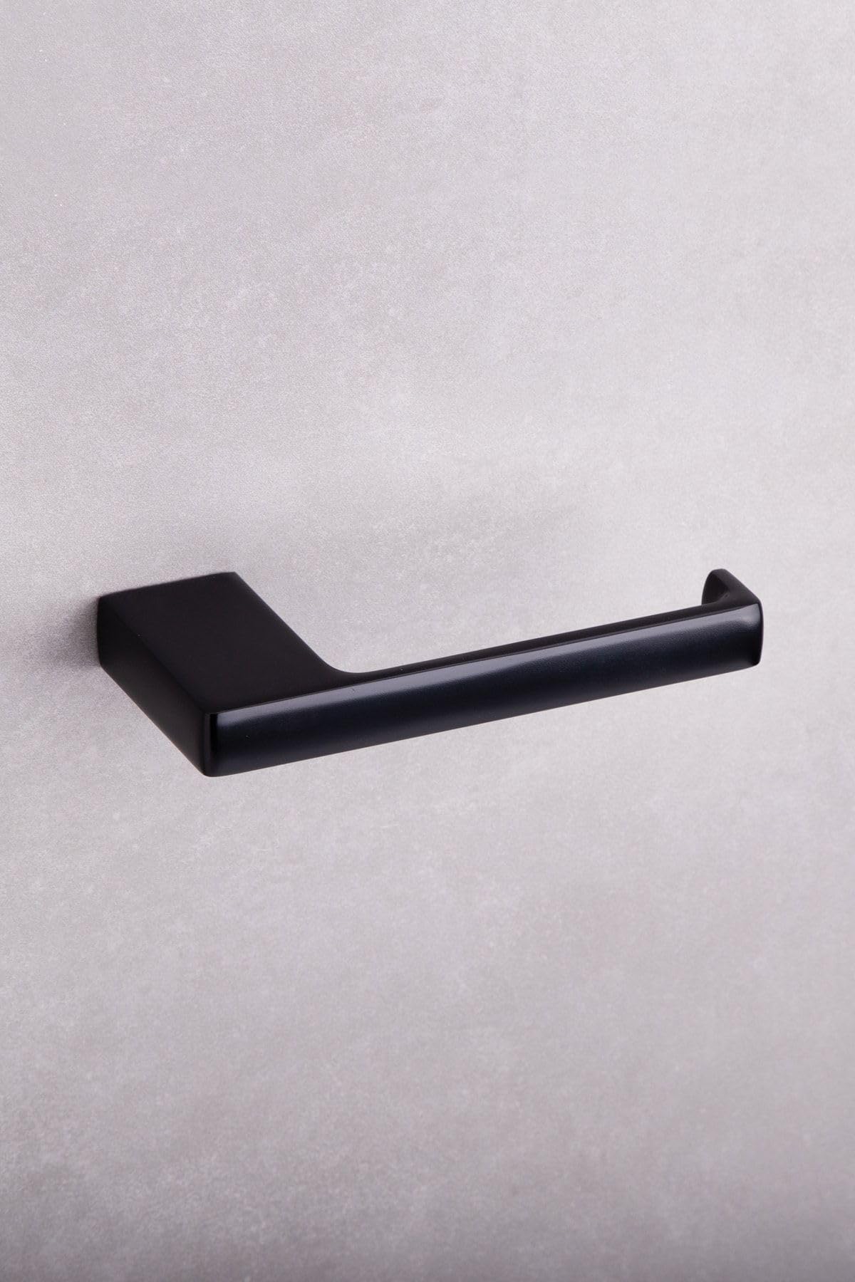 System Flat Tuvalet Kağıtlığı Siyah Renk 67X21X151 Mm
