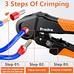 Preciva Ferrule Crimping Tool Kit with 1500PCS Wire Connectors, Hexagonal Crimping Pliers for AWG 28-5 Crimper Adjustable Ratcheting Wire Crimping Tool