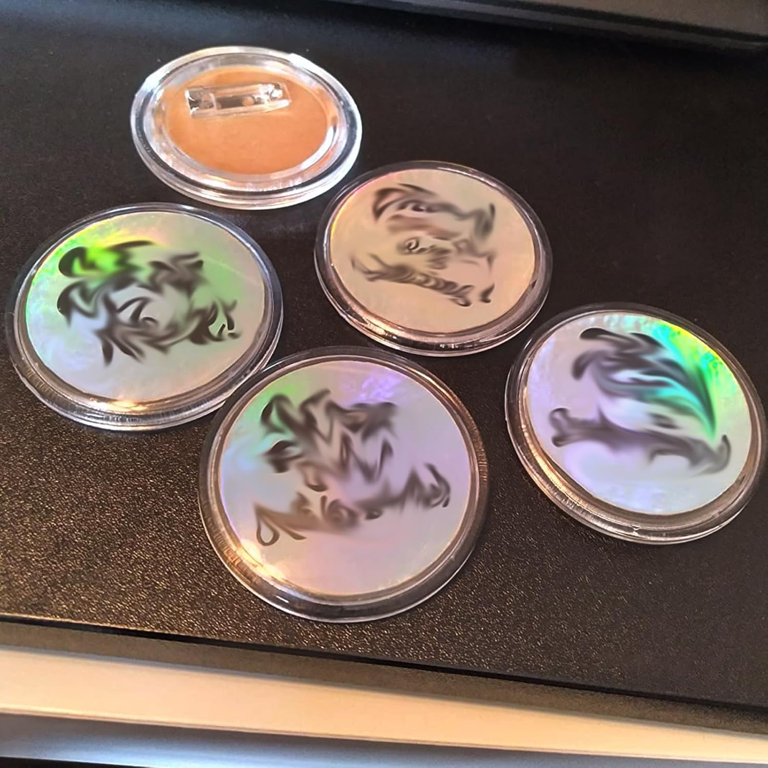 50 PCS 3 Inch Acrylic Button Pin, Clear Blank Custom Buttons Badge, Round Custom Button Pins for DIY Crafts, Decoration