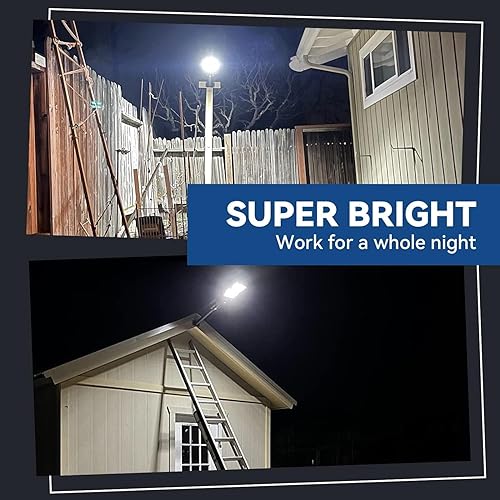 Miniatura 5 de Farola solar, farolas solares impermeables para exteriores, luces solares de estacionamiento, del atardecer al amanecer, con sensor de movimiento,