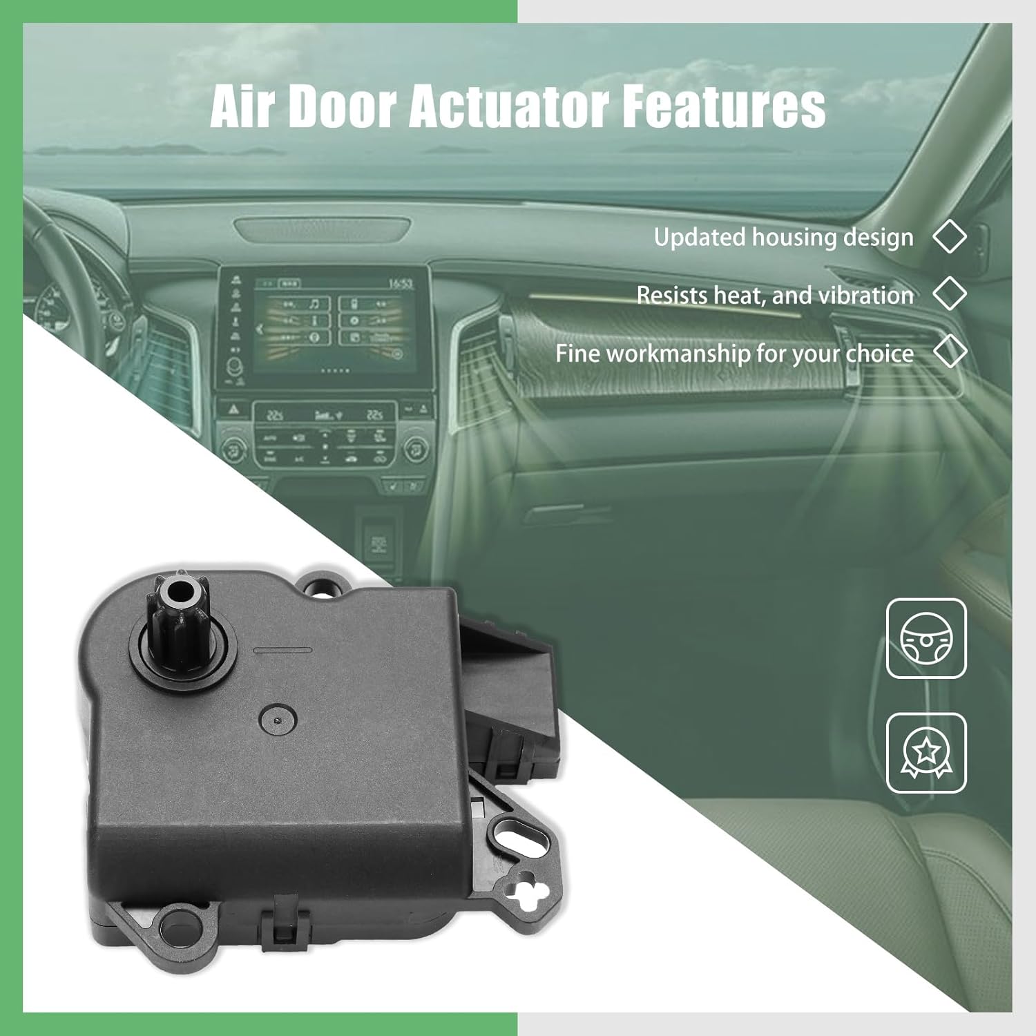 SCITOO 2 Pack HVAC Heater Blend Door Actuator Compatible with Ford Expedition 09-17, Flex 2009, F-150 2009-2014, Lobo 2009-2014 & Lincoln Navigator 2009-2017, Mark LT, Replace# DL3Z19E616A, 604-252