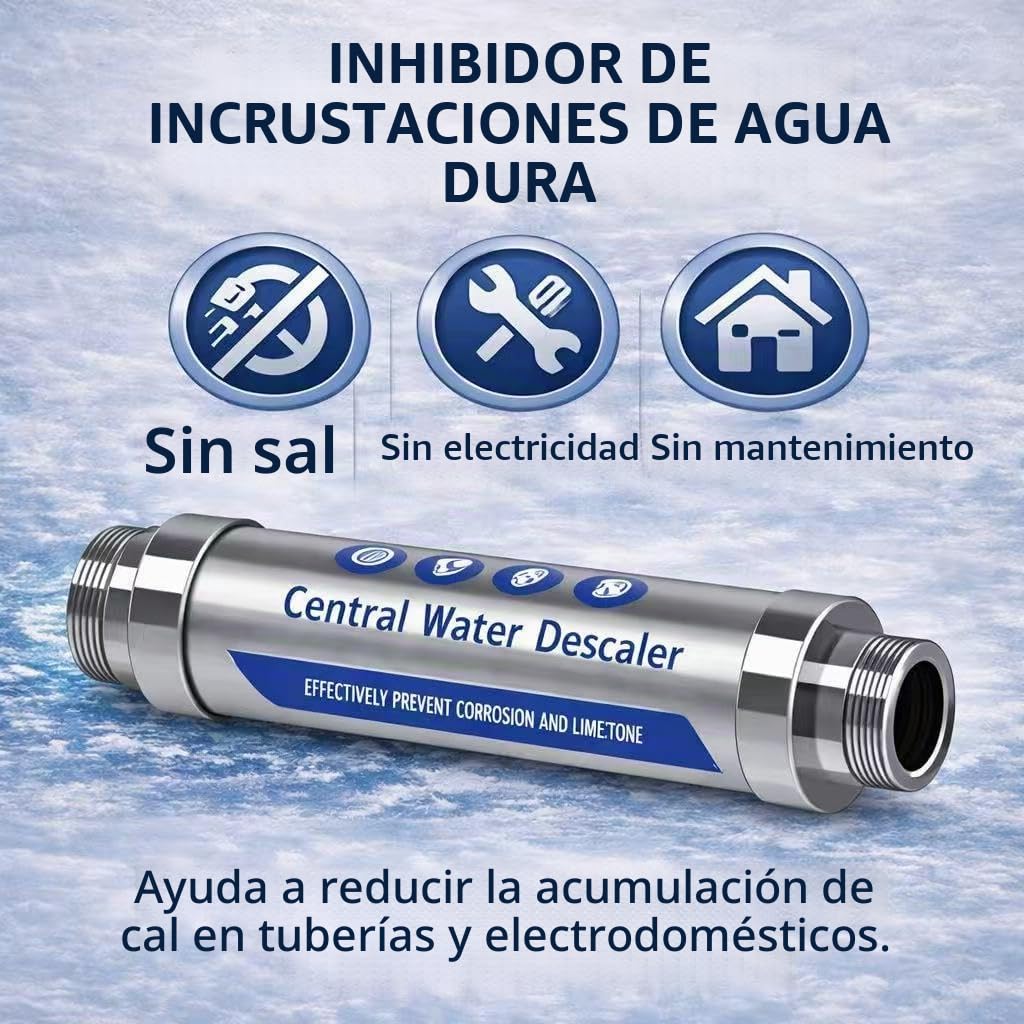 Descalcificador de agua, para prevenir la cal en toda la casa, antical, filtro de agua, detergente, para uso en toda la casa con ducha, lavavajillas y calentador solar (G 1/2")