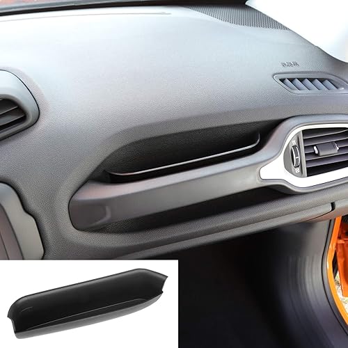 Miniatura 7 de JeCar Bandeja de almacenamiento con asa de agarre para Jeep Renegade, organizador de almacenamiento para Jeep Renegade 2015-2023