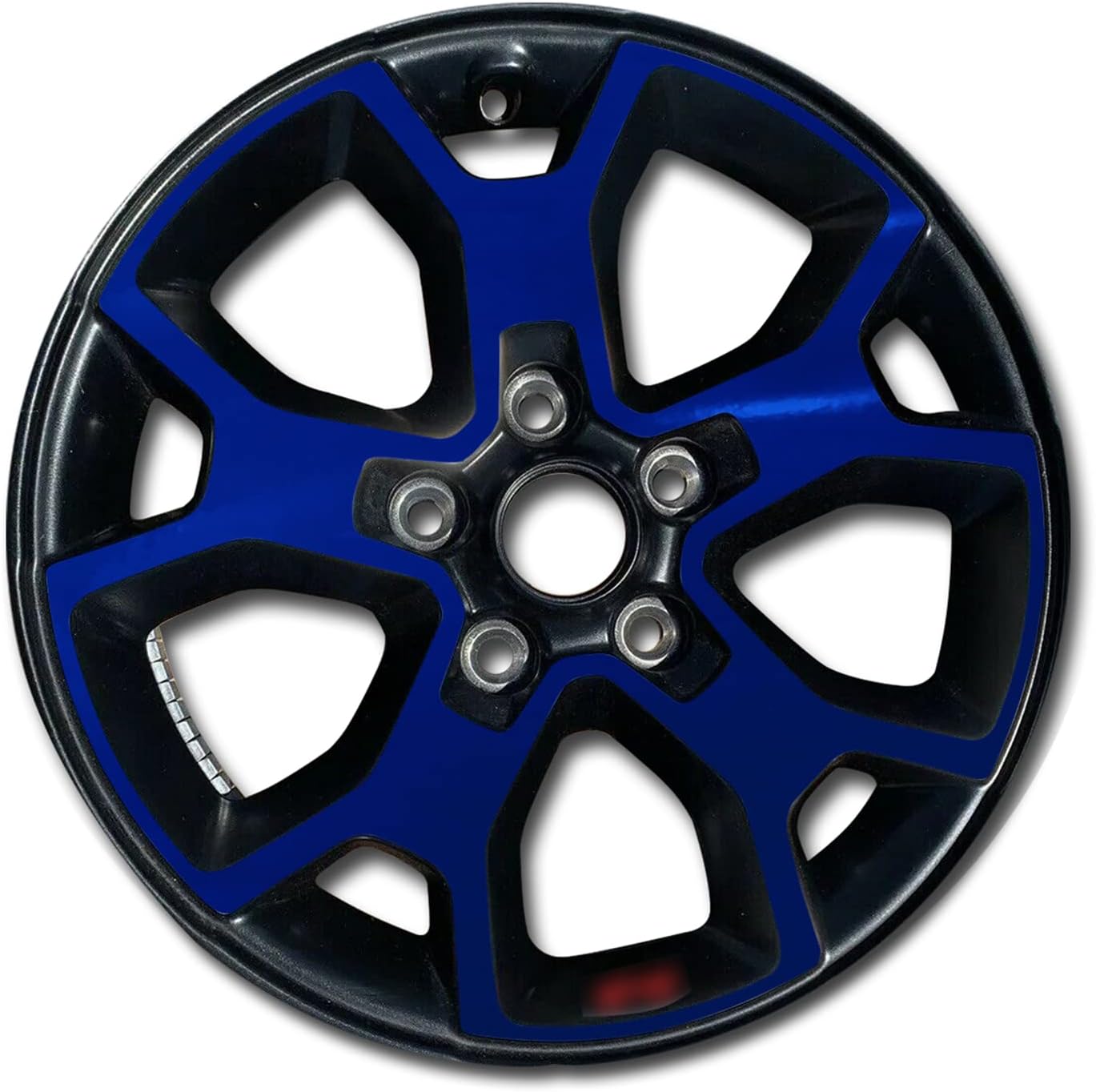 Gomu 5X Wheel Rim Chrome Delete Precut Vinyl Wrap Overlay Kit Compatible with and Fits Wrangler JL Rubicon 2018 2019 2020 - High Gloss Blue