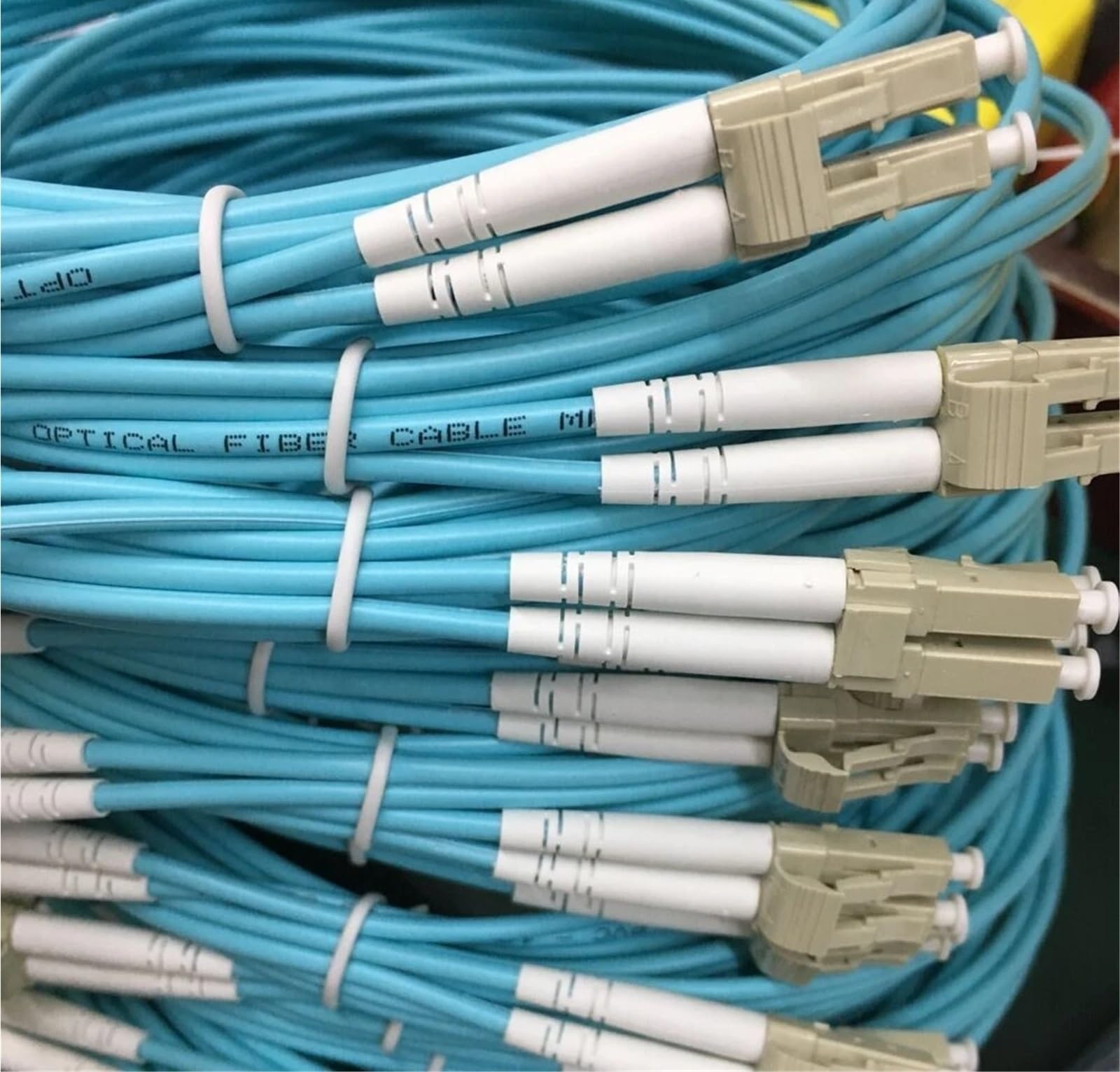 OM4 Câble de raccordement à fibre optique 1-100 m Double Câble 0,2 m 0,5 m LC SC FC ST Câble de raccordement à fibre optique (50 m 1 pièce, LC-LC sans clip)