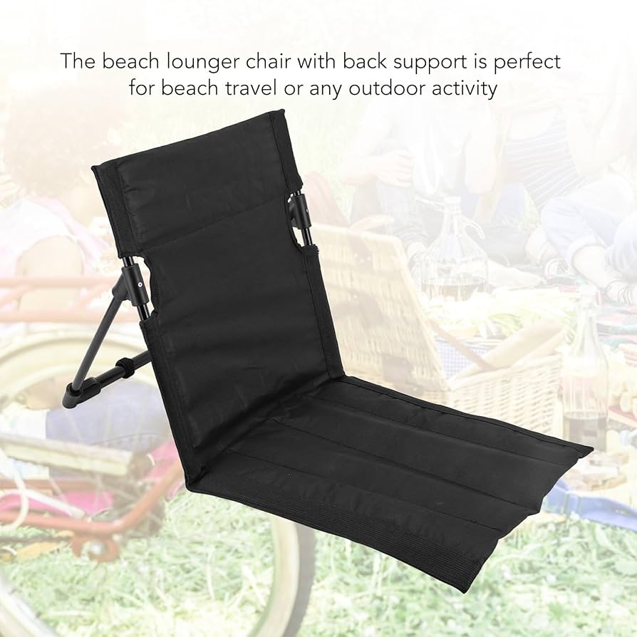 Beach Lounger Folding Beach Chair Portable With Mesh Pocket