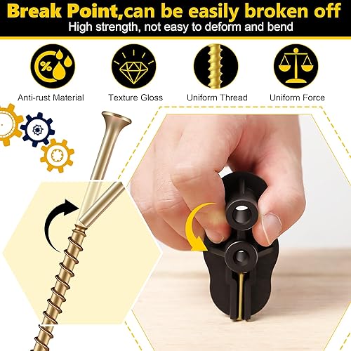 Miniatura 2 de Dreyoo Kit de reparación de suelo chirriante con 5 herramientas y 50 tornillos, elimina el chirrido del suelo, se adapta a la mayoría de suelos de