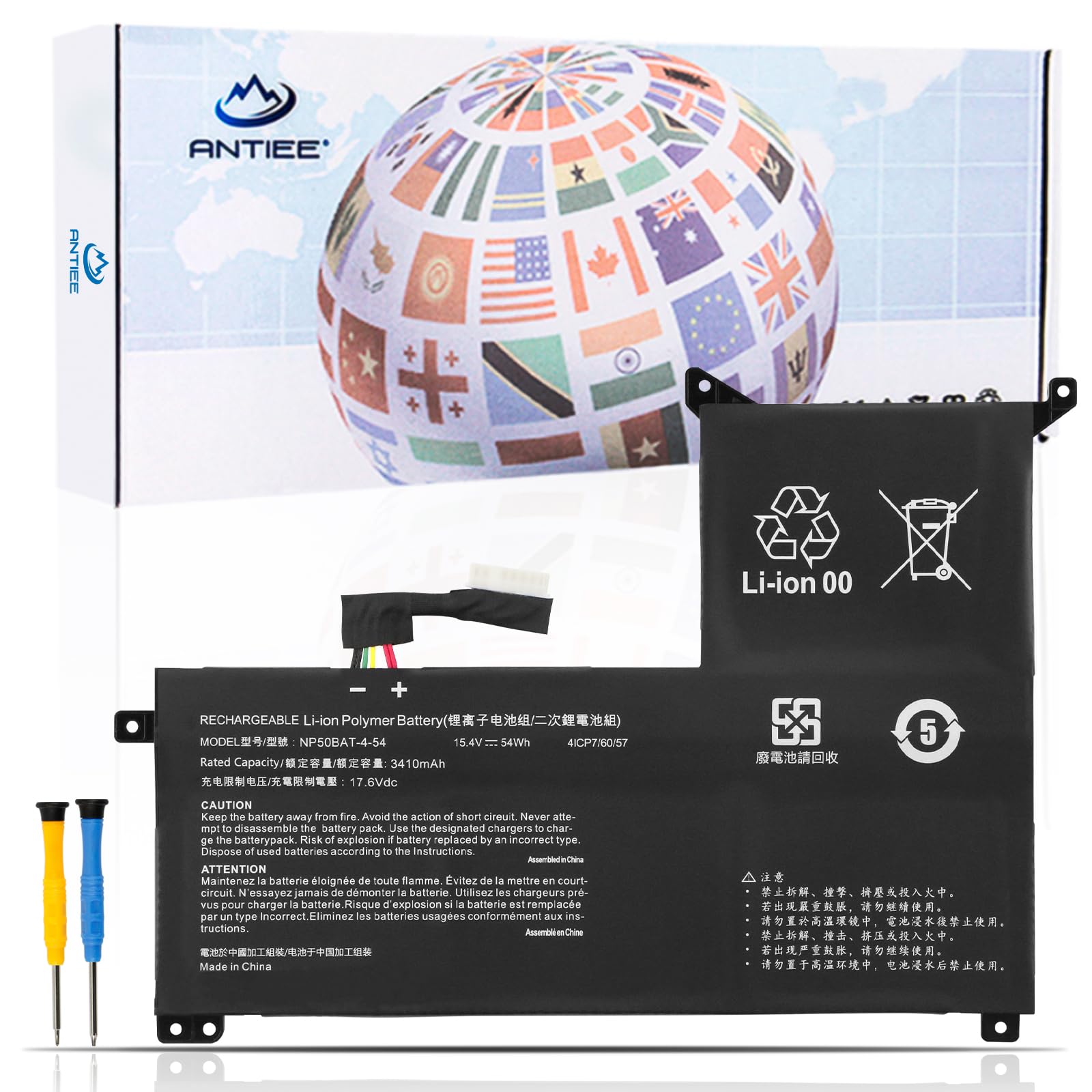 INTIFO Batería Para Portátil 54Wh NP50BAT 4 54 Compatible Con CLEVO NP70 X17 AT22 Gigabyte G5 GE KF G7 KE Schenker XMG Focus 16 Colorful X15 At XS22 6 87 NP5KS 51B00 6 87 NP5KS 53GR 32 ES 5.4V