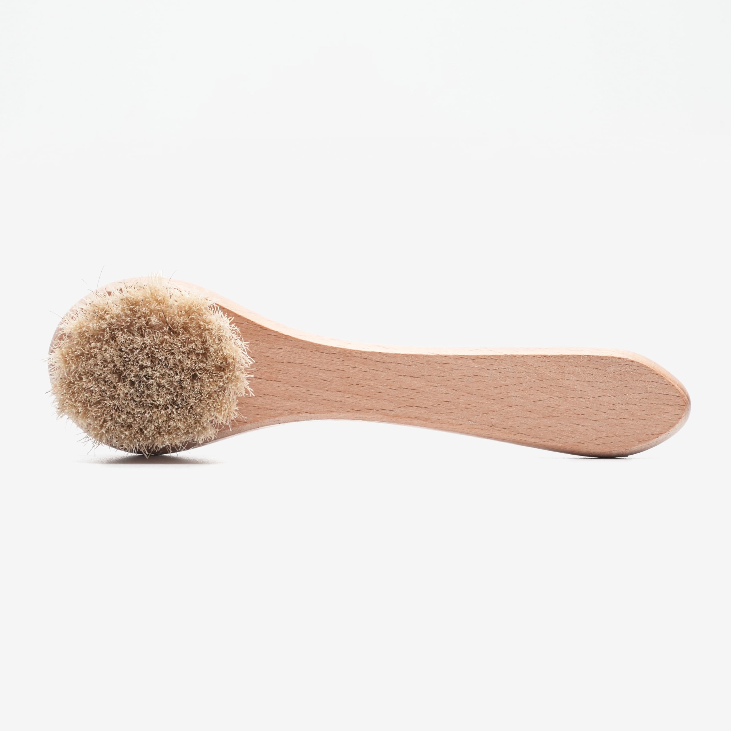 spazzola per il viso in crine di cavallo, 100% naturale, anti-rughe al tatto, esfolia, rinforza il sistema linfatico, marrone